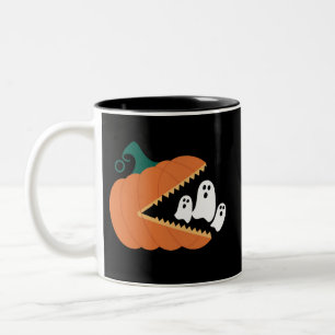 Halloween-pumpa Roliga Spöken Pojkar Barn Två-Tonad Mugg