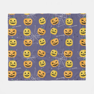 Halloween-pumpa - Roligt mönster Fleecefilt