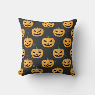 Halloween-pumpa - Roligt Mönster Kudde
