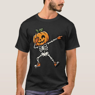 Halloween Pumpa Skelett Dab Söt Kostym Pojkar T Shirt
