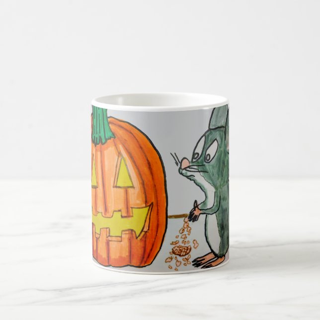 HALLOWEEN-PUMPA SKRÄMMER LITEN MUS  KAFFEMUGG (Center)