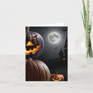 Halloween Pumpa & Slott Studie Helgkort