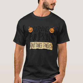 Halloween Pumpa Snidra Hantverk Sidor Scrapbooking T Shirt