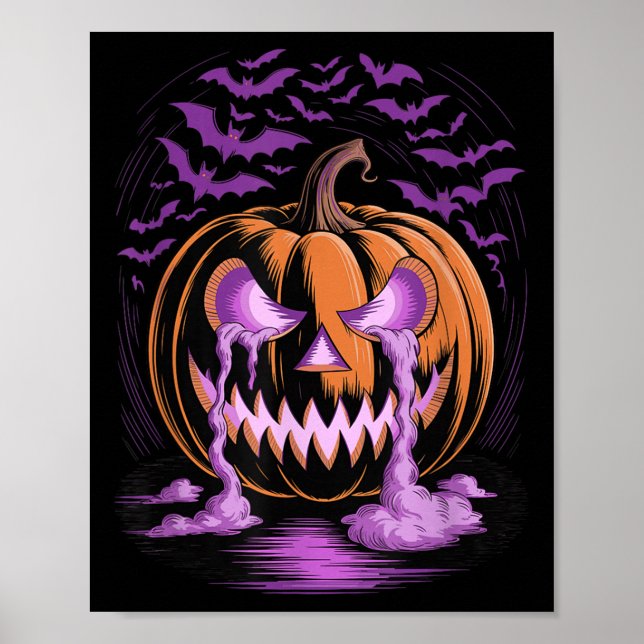 Halloween Pumpa Soky Säsong Fladdermöss  Poster (Framsidan)