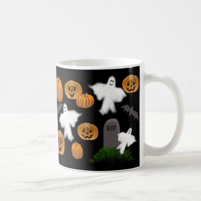 Halloween pumpa- & spökenmugg kaffemugg (Höger)