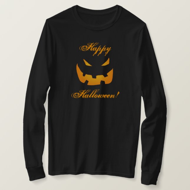 Halloween Pumpa T-shirt (Design framsida)