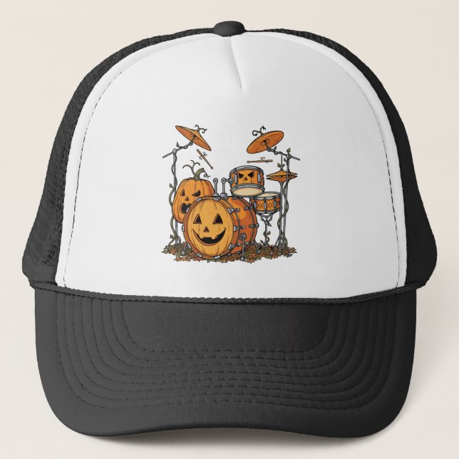 Halloween Pumpa Trumset Keps (Framsida)