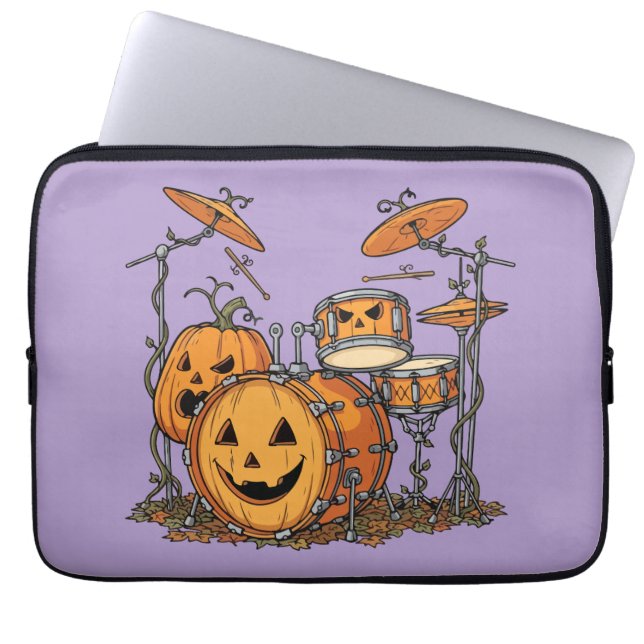 Halloween Pumpa Trumset Laptop Fodral (Framsidan)