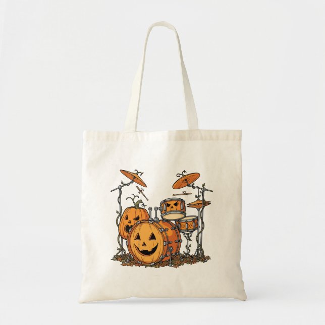 Halloween-pumpa trumset tygkasse (Framsidan)