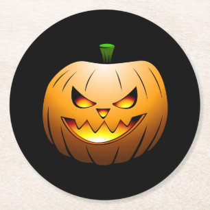 Halloween-pumpa Underlägg Papper Rund
