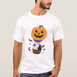 Halloween-pumpa varmluftsballong t shirt