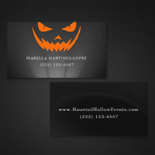 Halloween-pumpa Visitkort