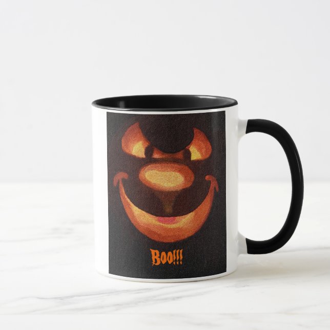 Halloween pumpaansikte - bu!!! mugg (Höger)