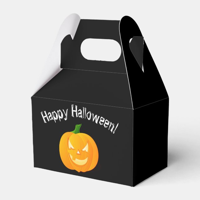 Halloween pumpafavorlåda presentaskar (Framsidan Sidan)