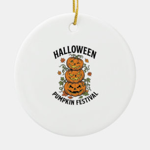 Halloween Pumpafestival Vintage Jack O Lantern Julgransprydnad Keramik