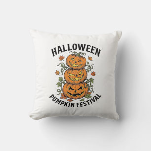 Halloween Pumpafestival Vintage Jack O Lantern Kudde