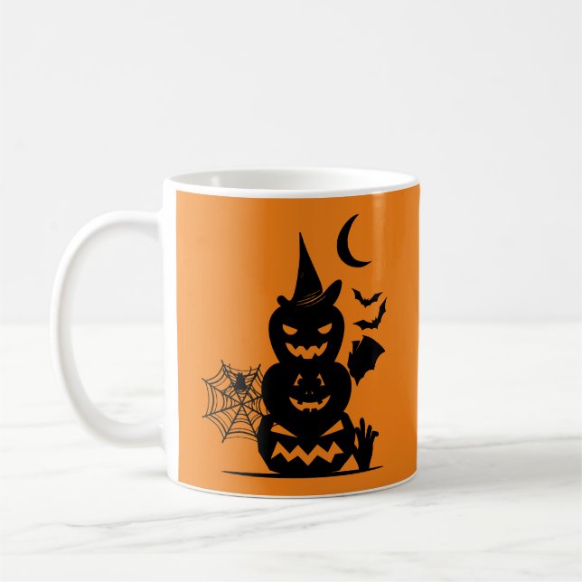 Halloween-pumpakaffemugg Kaffemugg (Vänster)
