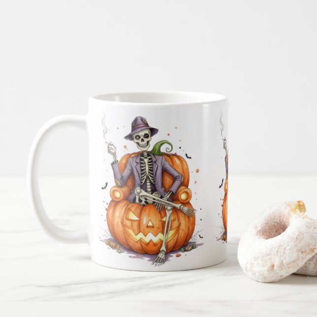 Halloween-pumpamugg Kaffemugg (Med munk)