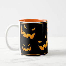 Halloween pumpamugg Två-Tonad mugg