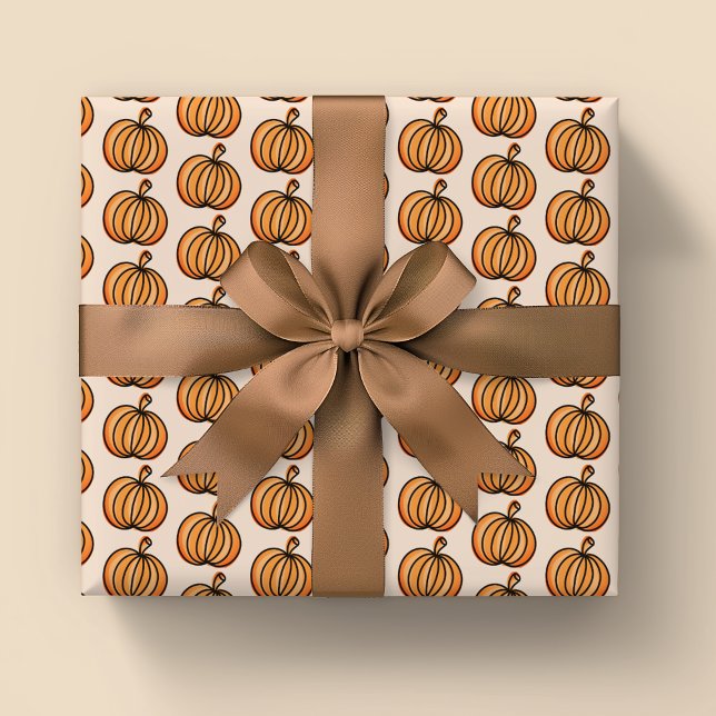Halloween Pumpamuster Presentpapper (Pumpkin Halloween Wrapping Paper rolls)