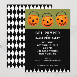 Halloween Pumpaparty Inbjudningar