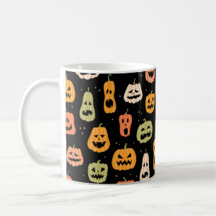 Halloween pumpar sömlös mönster. Hand plockade ill Kaffemugg
