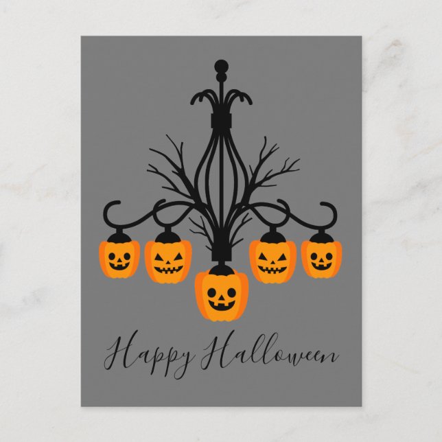 Halloween-pumpchandelier Vykort (Framsida)