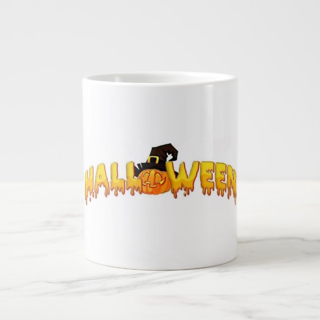 Halloween-pumphäxa Jumbo Mugg (Framsidan)