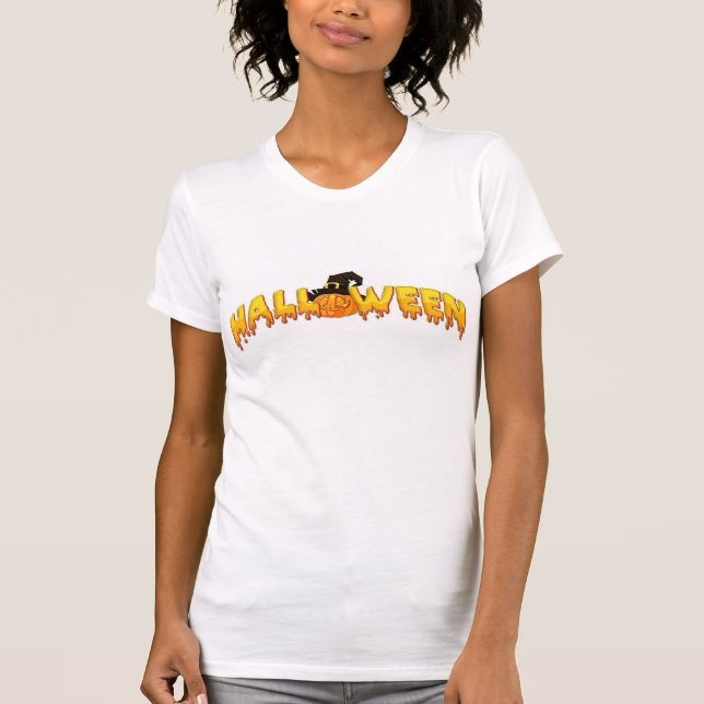 Halloween-pumphäxa T Shirt (Framsida)