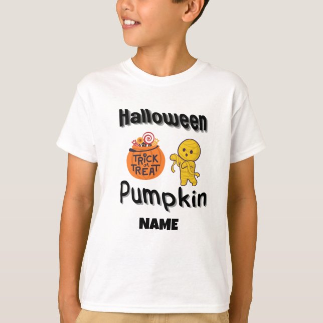 Halloween-pumphus personligs-gåvor t shirt (Framsida)