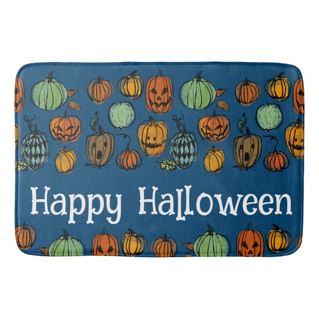 Halloween-pumphuvud Badrumsmatta (Framsidan)