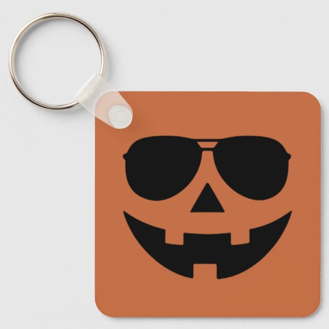 Halloween pumphuvud nyckelring (Framsida)