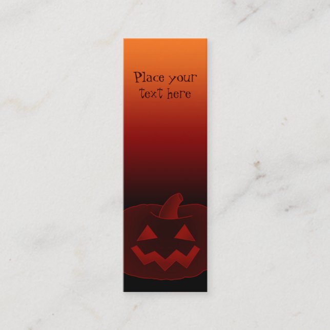 Halloween Pumpkin 002 Mini Visitkort (Framsida)