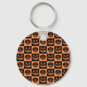 Halloween Pumpkin Ansikte Ghost Spooky Mönster Nyckelring