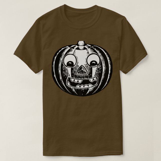 Halloween pumpkin ansikte jacko'lantern minns t shirt (Design framsida)