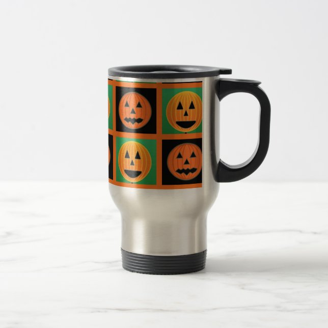 Halloween pumpkin ansikte mönster resemugg (Höger)