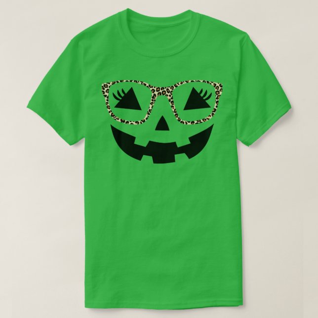 Halloween pumpkin ansikte, ögonfransglasögon för l t shirt (Design framsida)