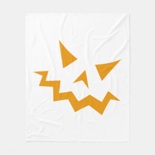 Halloween Pumpkin Ansikte - Orange Horror Fleecefilt