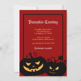 Halloween Pumpkin Ansikte Party-inbjudan Inbjudningar