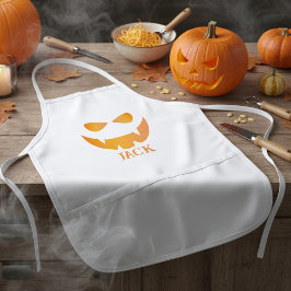 Halloween Pumpkin Ansikte Personlig Kids Apron Barnförkläde