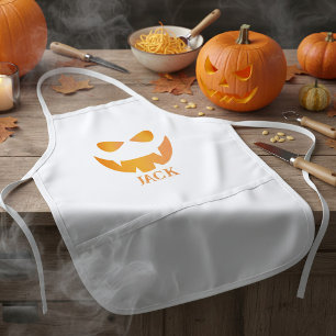 Halloween Pumpkin Ansikte Personlig Kids Apron Barnförkläde