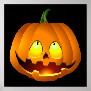 Halloween Pumpkin Ansikte Poster