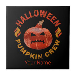 Halloween Pumpkin Ansikte Retro Costume Thanksgivi Kakelplatta