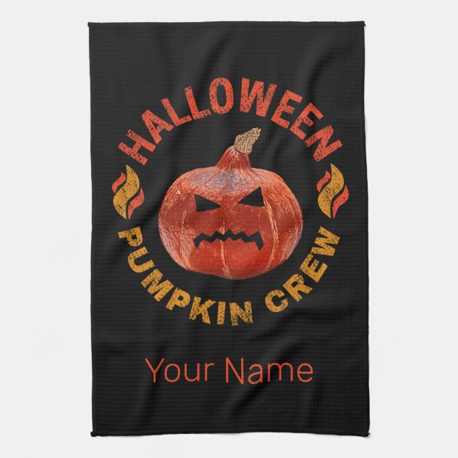 Halloween Pumpkin Ansikte Retro Costume Thanksgivi Kökshandduk (Vertikal)