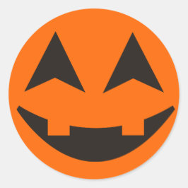 Halloween Pumpkin Ansikte Sticker 13 Runt Klistermärke