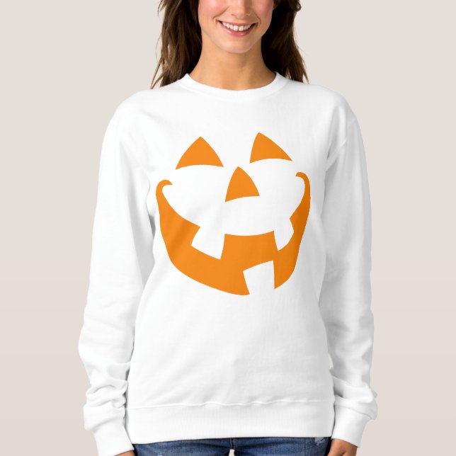 Halloween Pumpkin Ansikte Tee (Framsida)