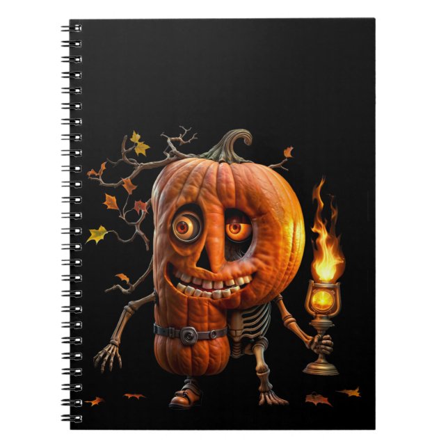 Halloween Pumpkin Anteckningsbok (Framsidan)
