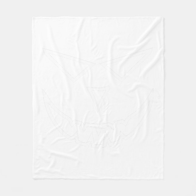 Halloween Pumpkin Arg Ansikte Fleecefilt (Framsidan)