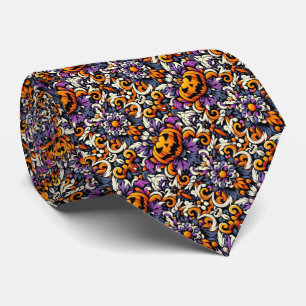Halloween Pumpkin Art Deco-Blommönster Slips