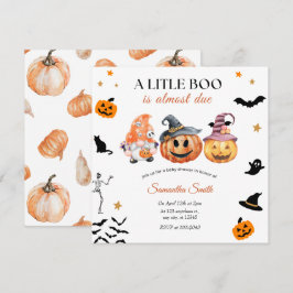 Halloween Pumpkin Baby Shower Inbjudningar